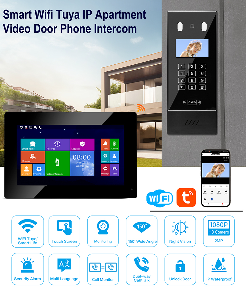 Fingerprint Doorbell Camera: The Future of Smart Home & Business Security Access 2 D17M72T Szczegóły dotyczące graffiti 01