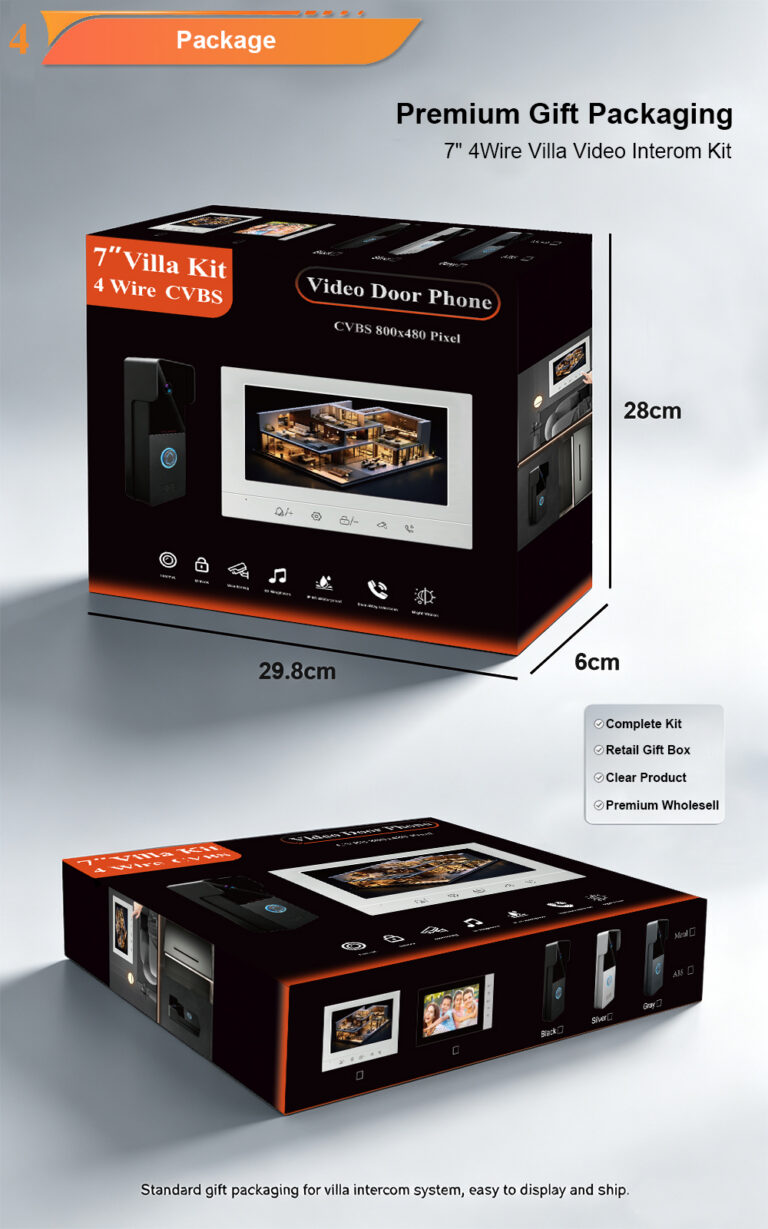 📢 Upgrade Your Home Entry Security with Our 7‑Inch 4‑Wire Analog Video Intercom System