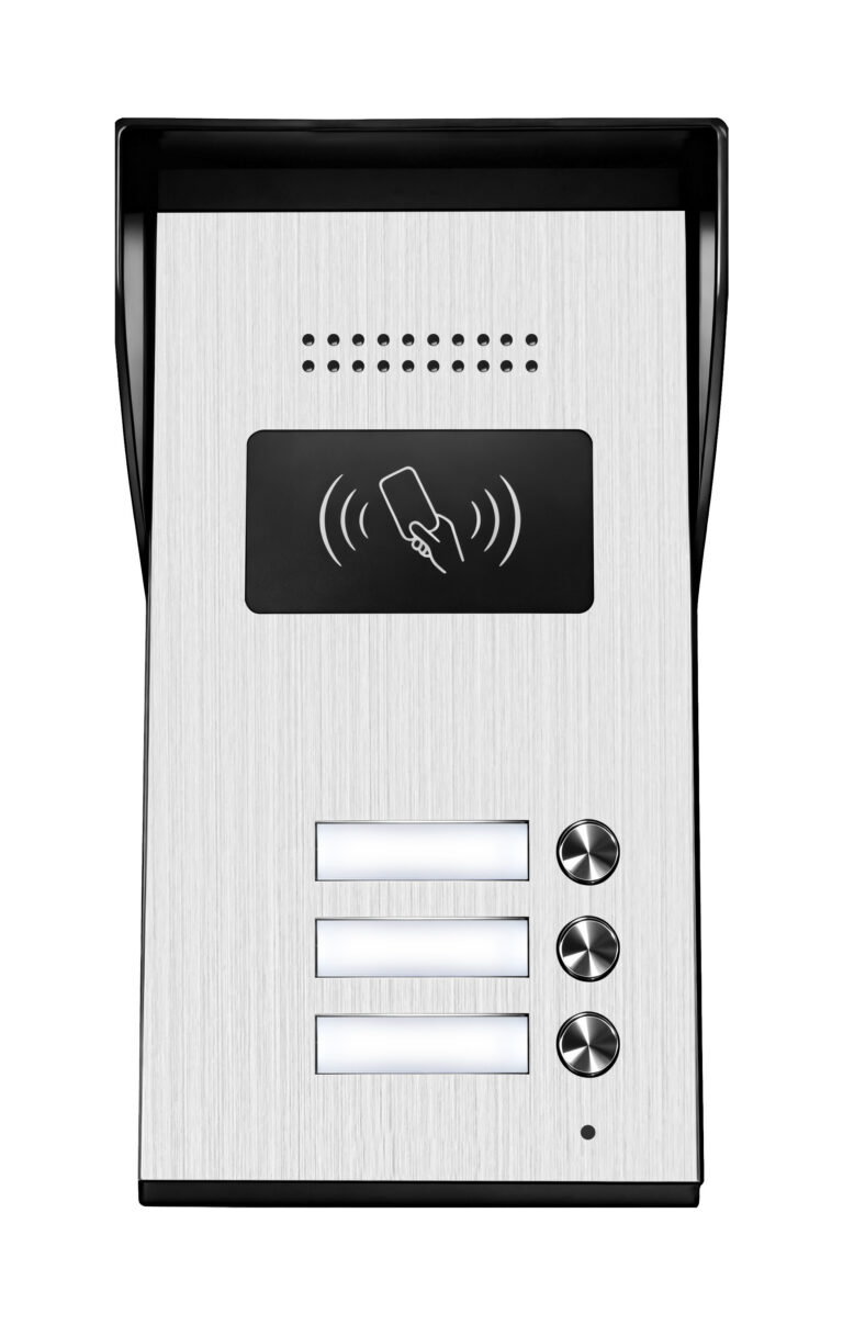 Audio Intercom 3‑Button Outdoor Station – Connection with Indoor Handsets
